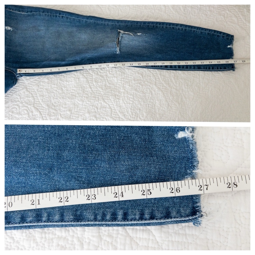 Mother High Waisted Looker Ankle Fray Skinny Jeans Size 29 - Picture 11 of 11